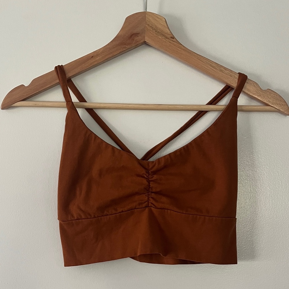 Organic Cotton Burnt Orange Women's Cropped Tank Top